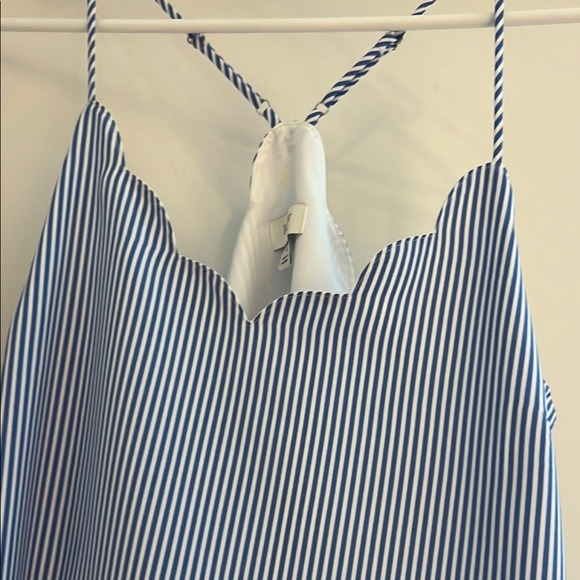 J.Crew Factory Size 6 Blue and White Striped Cami Top - Picture 4 of 17
